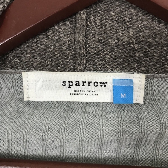 Sparrow Ribbed Patchwork Open Front Drape Cardigan - Picture 3 of 8